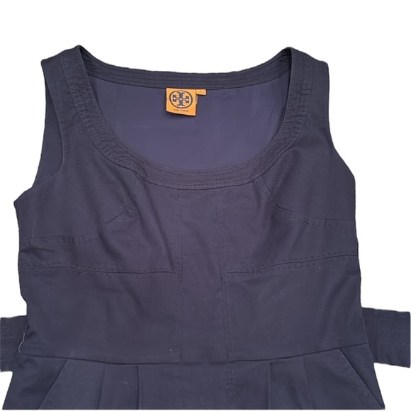 Tory Burch Elegant Navy Belted Dress - Picture 4 of 8